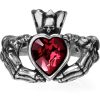 soldes en ligne ALCHEMY GOTHIC Bague ‘Claddagh By Night’ 13