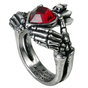 soldes en ligne ALCHEMY GOTHIC Bague ‘Claddagh By Night’ 12