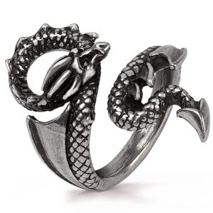 ALCHEMY GOTHIC Bague ‘Dragons Lure’ à prix imbattables 10