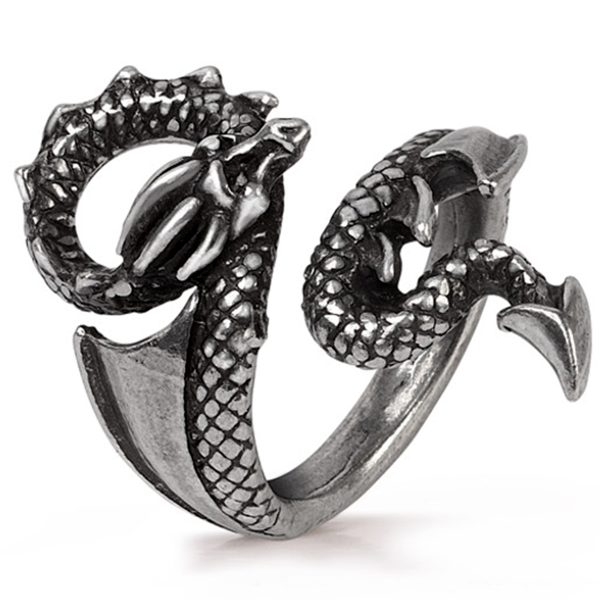 ALCHEMY GOTHIC Bague ‘Dragons Lure’ à prix imbattables 4