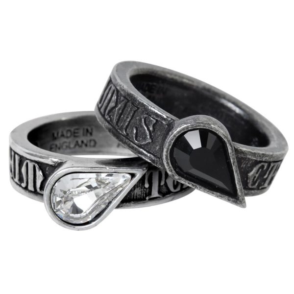 Meilleur Prix ALCHEMY GOTHIC Bague ‘Twin Heart Promise’ 3