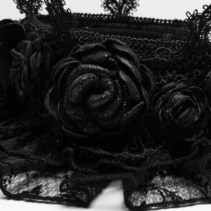 Pyon Pyon Bandeau Gothic Lolita ‘Black Fairy’ Noir outlet soldes 30