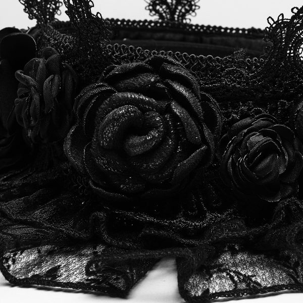 Pyon Pyon Bandeau Gothic Lolita ‘Black Fairy’ Noir outlet soldes 10