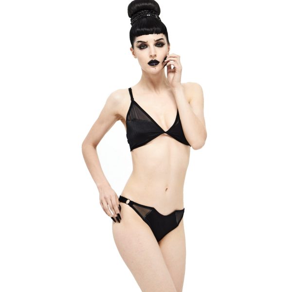 en solde DEVIL FASHION Bikini ‘Bat Shaped’ Noir 3