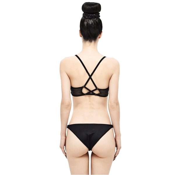 en solde DEVIL FASHION Bikini ‘Bat Shaped’ Noir 4