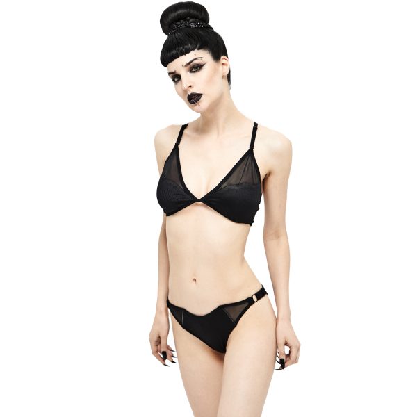 en solde DEVIL FASHION Bikini ‘Bat Shaped’ Noir 8