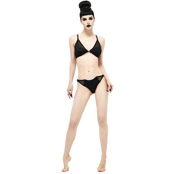 en solde DEVIL FASHION Bikini ‘Bat Shaped’ Noir 10