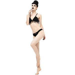 prix abordable DEVIL FASHION Bikini ‘Gothic Tassel’ Noir 44