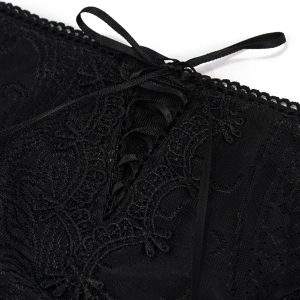 prix abordable DEVIL FASHION Bikini ‘Gothic Tassel’ Noir 52