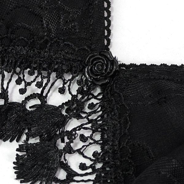 prix abordable DEVIL FASHION Bikini ‘Gothic Tassel’ Noir 19