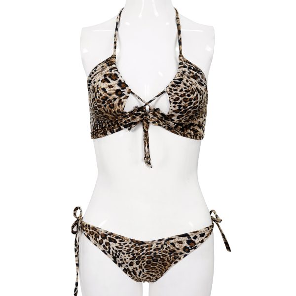 DEVIL FASHION Bikini Léopard Beige prix pas cher 12