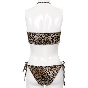 DEVIL FASHION Bikini Léopard Beige prix pas cher 41