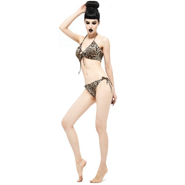 DEVIL FASHION Bikini Léopard Beige prix pas cher 8