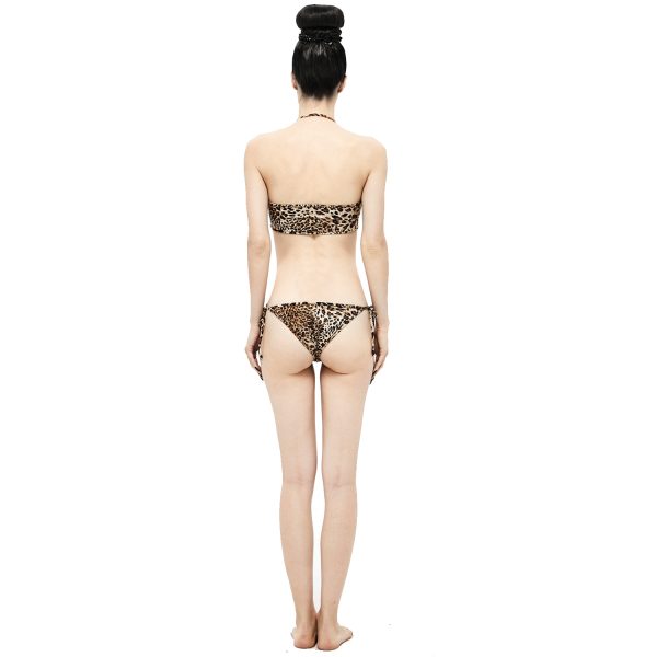 DEVIL FASHION Bikini Léopard Beige prix pas cher 9