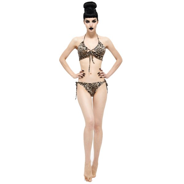 DEVIL FASHION Bikini Léopard Beige prix pas cher 10