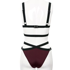 france DEVIL FASHION Bikini ‘Narcissa’ Bordeaux Et Noir 50