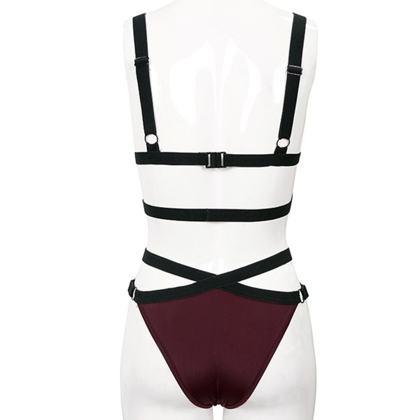 france DEVIL FASHION Bikini ‘Narcissa’ Bordeaux Et Noir 16