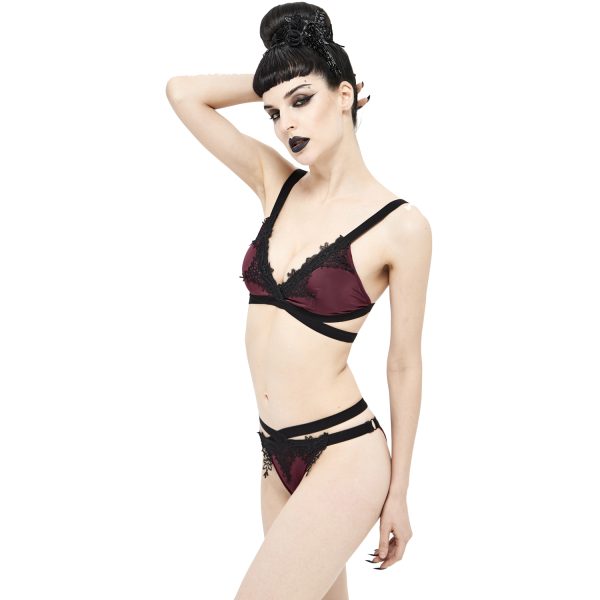 france DEVIL FASHION Bikini ‘Narcissa’ Bordeaux Et Noir 7