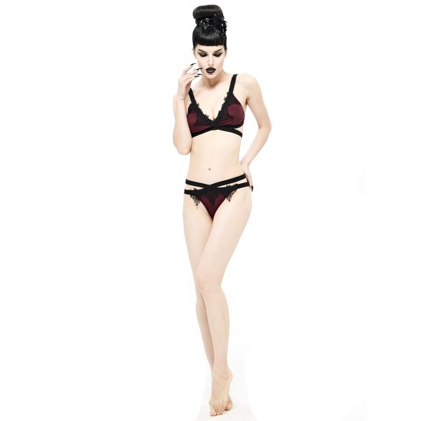 france DEVIL FASHION Bikini ‘Narcissa’ Bordeaux Et Noir 9