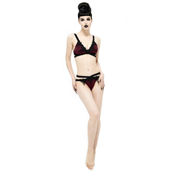 france DEVIL FASHION Bikini ‘Narcissa’ Bordeaux Et Noir 11