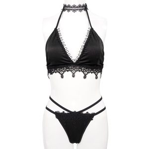 DEVIL FASHION Bikini ‘Narcissa’ Noir Avec Tour De Cou En Dentelle site officiel 43