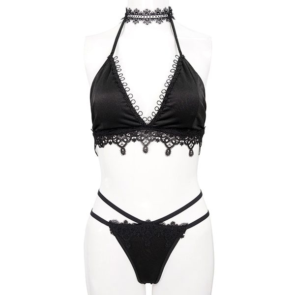 DEVIL FASHION Bikini ‘Narcissa’ Noir Avec Tour De Cou En Dentelle site officiel 13