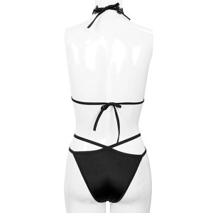 DEVIL FASHION Bikini ‘Narcissa’ Noir Avec Tour De Cou En Dentelle site officiel 45