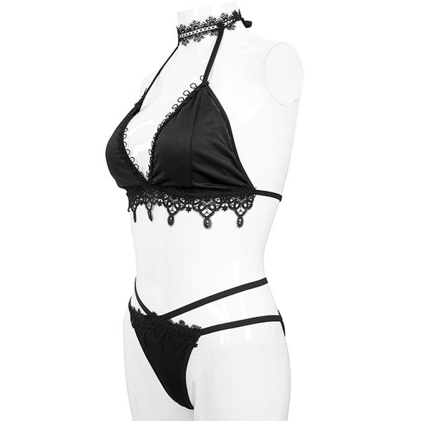 DEVIL FASHION Bikini ‘Narcissa’ Noir Avec Tour De Cou En Dentelle site officiel 15