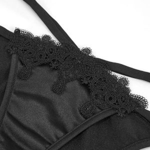 DEVIL FASHION Bikini ‘Narcissa’ Noir Avec Tour De Cou En Dentelle site officiel 49