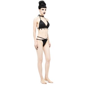 DEVIL FASHION Bikini ‘Narcissa’ Noir Avec Tour De Cou En Dentelle site officiel 39