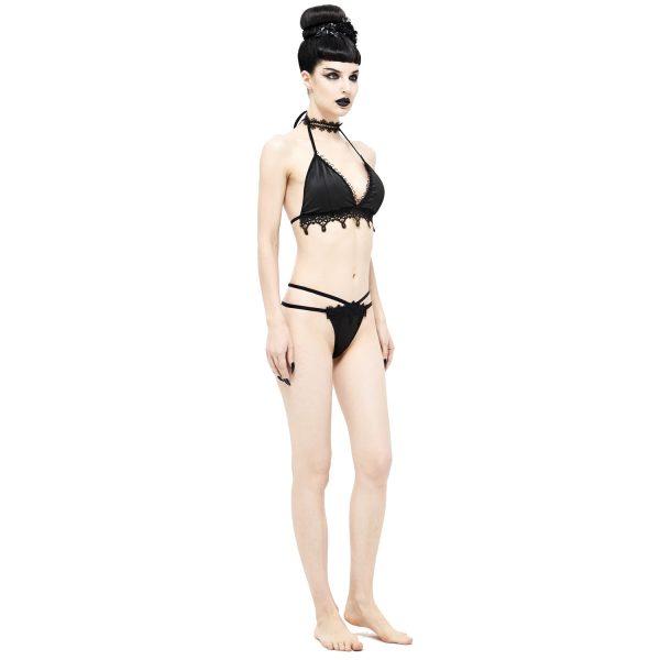 DEVIL FASHION Bikini ‘Narcissa’ Noir Avec Tour De Cou En Dentelle site officiel 11