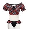 soldes DEVIL FASHION Bikini ‘Scotish’ En Tartan Rouge 40