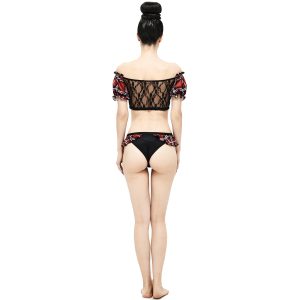 soldes DEVIL FASHION Bikini ‘Scotish’ En Tartan Rouge 40