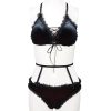 DEVIL FASHION Bikini ‘Sexy Velvet’ Noir Et Rouge Pas Cher soldes France 56