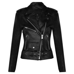 NEW ROCK Blouson En Cuir ‘Buffalo Brando’ Noir Pour Femmes l'unique style 22