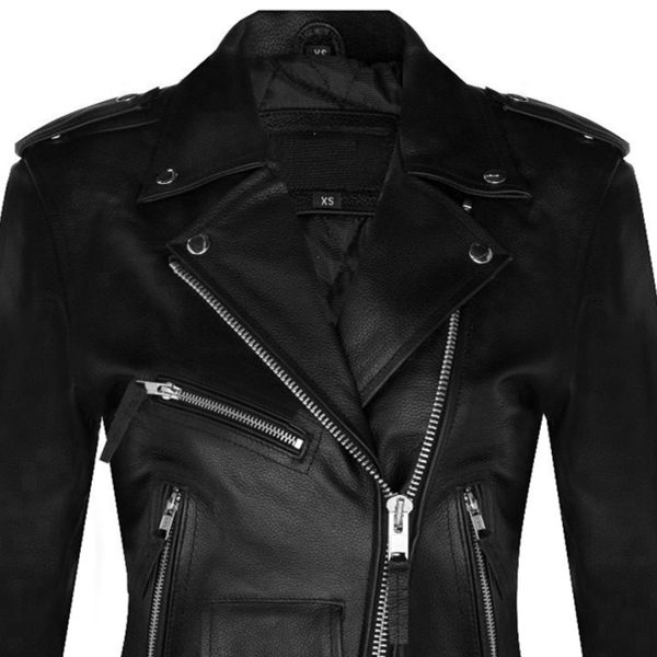 NEW ROCK Blouson En Cuir ‘Buffalo Brando’ Noir Pour Femmes l'unique style 9