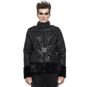 comparez les prix DEVIL FASHION Blouson ‘Jarlan’ En Simili Cuir Noir 24