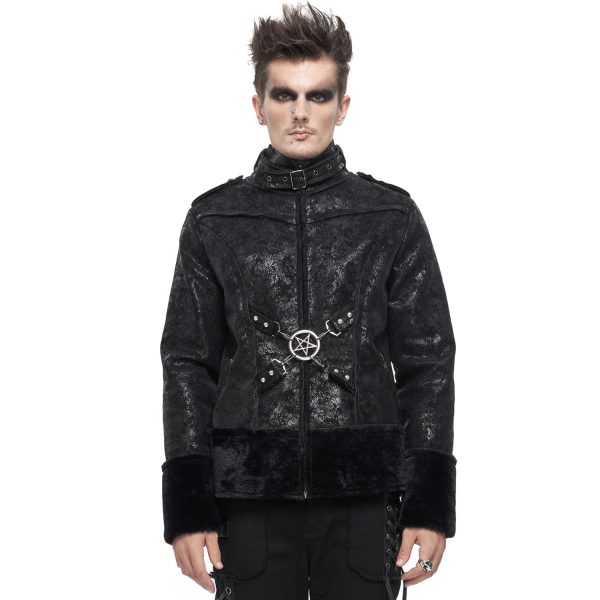 comparez les prix DEVIL FASHION Blouson ‘Jarlan’ En Simili Cuir Noir 3