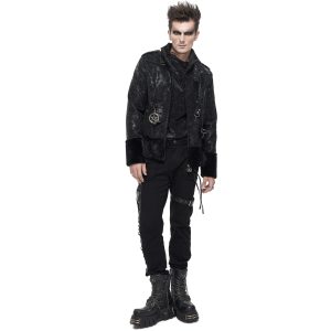 comparez les prix DEVIL FASHION Blouson ‘Jarlan’ En Simili Cuir Noir 44