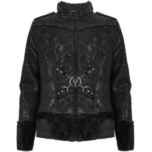 comparez les prix DEVIL FASHION Blouson ‘Jarlan’ En Simili Cuir Noir 48