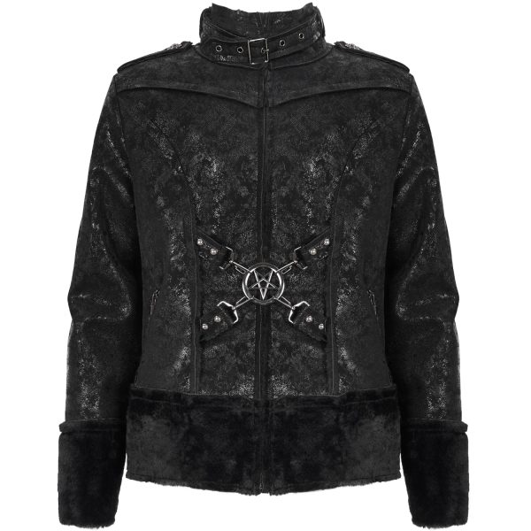 comparez les prix DEVIL FASHION Blouson ‘Jarlan’ En Simili Cuir Noir 15