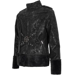 comparez les prix DEVIL FASHION Blouson ‘Jarlan’ En Simili Cuir Noir 52