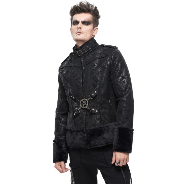 comparez les prix DEVIL FASHION Blouson ‘Jarlan’ En Simili Cuir Noir 5