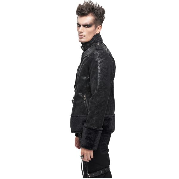 comparez les prix DEVIL FASHION Blouson ‘Jarlan’ En Simili Cuir Noir 6