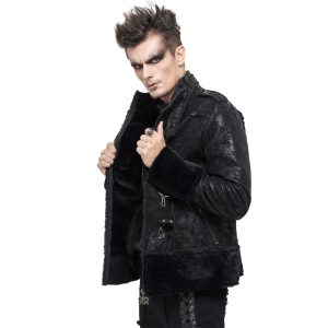 comparez les prix DEVIL FASHION Blouson ‘Jarlan’ En Simili Cuir Noir 32