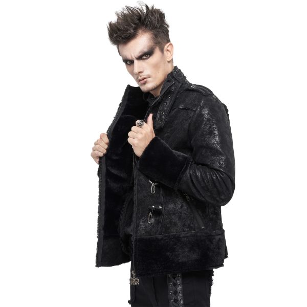 comparez les prix DEVIL FASHION Blouson ‘Jarlan’ En Simili Cuir Noir 7