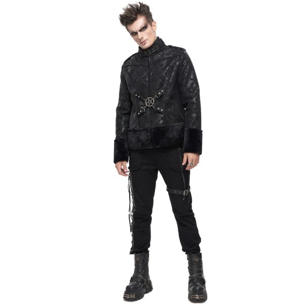 comparez les prix DEVIL FASHION Blouson ‘Jarlan’ En Simili Cuir Noir 8