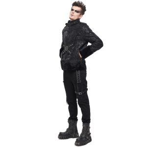 comparez les prix DEVIL FASHION Blouson ‘Jarlan’ En Simili Cuir Noir 38