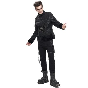 comparez les prix DEVIL FASHION Blouson ‘Jarlan’ En Simili Cuir Noir 40