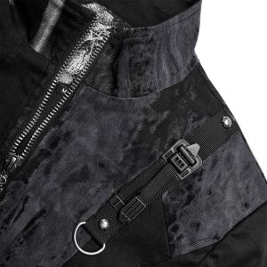 PUNK RAVE Blouson ‘Lycidas’ Noir Et Gris Nouvelle Collection 39